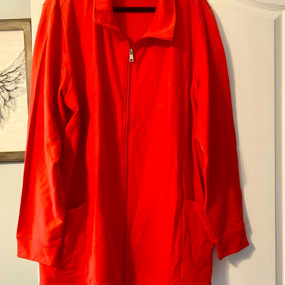 Denim & Co. Lightweight jacket. Size Xl. Coral color. New no tags.